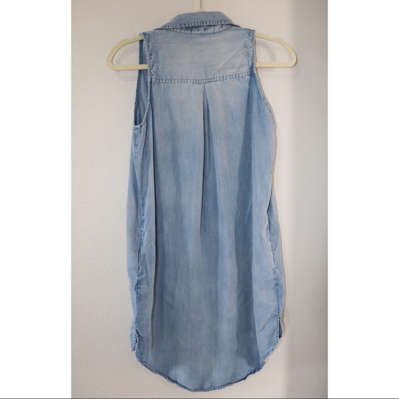 Chambray Lace Up Dress - Picture 5 of 7